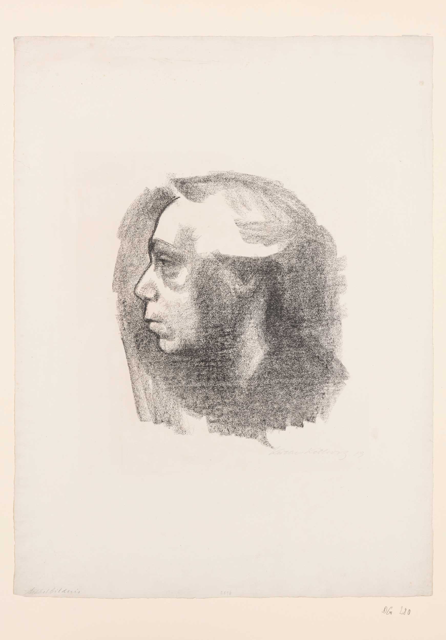Käthe Kollwitz, Selbstbildnis, 1909