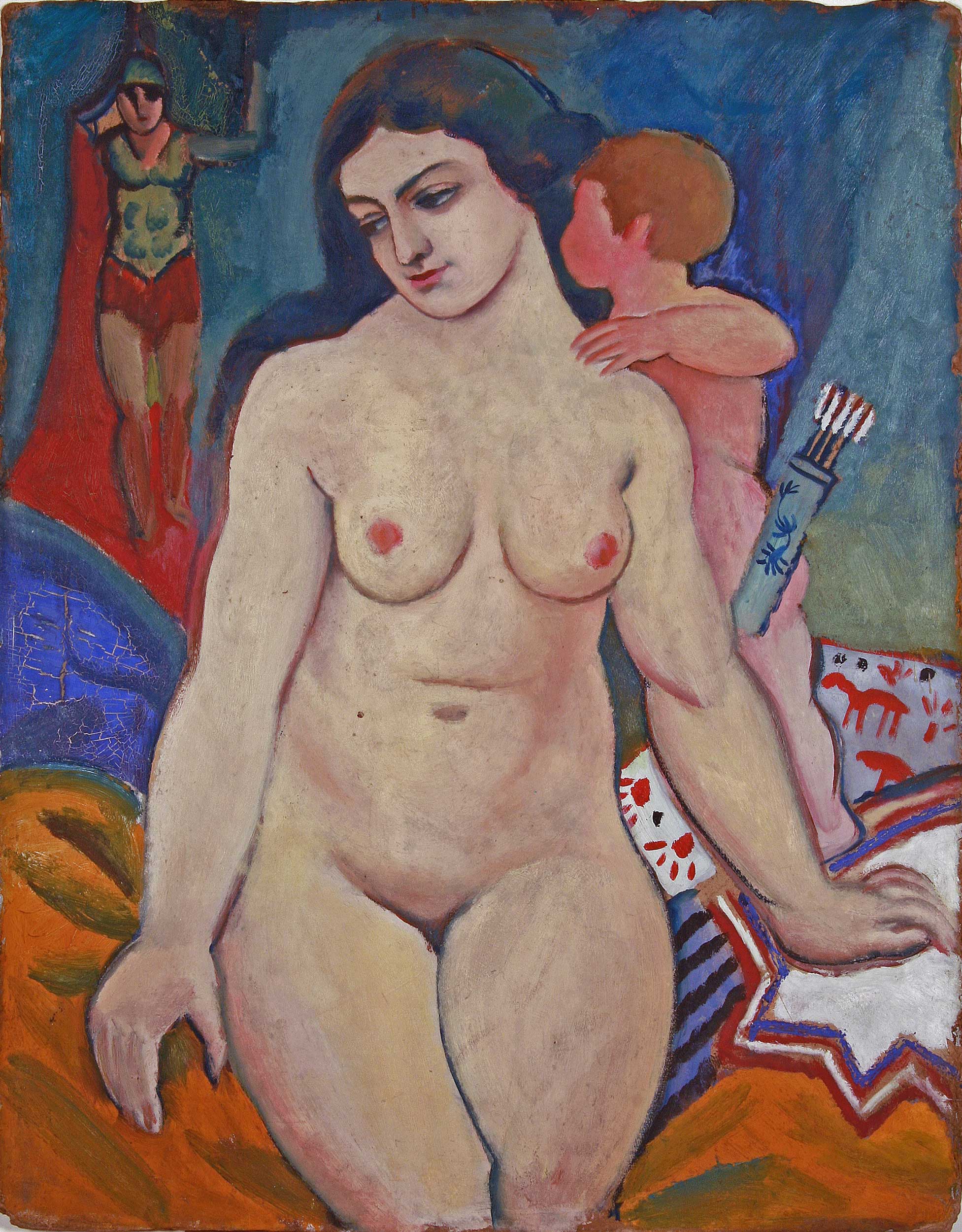 August Macke, Venus mit Amor, 1913