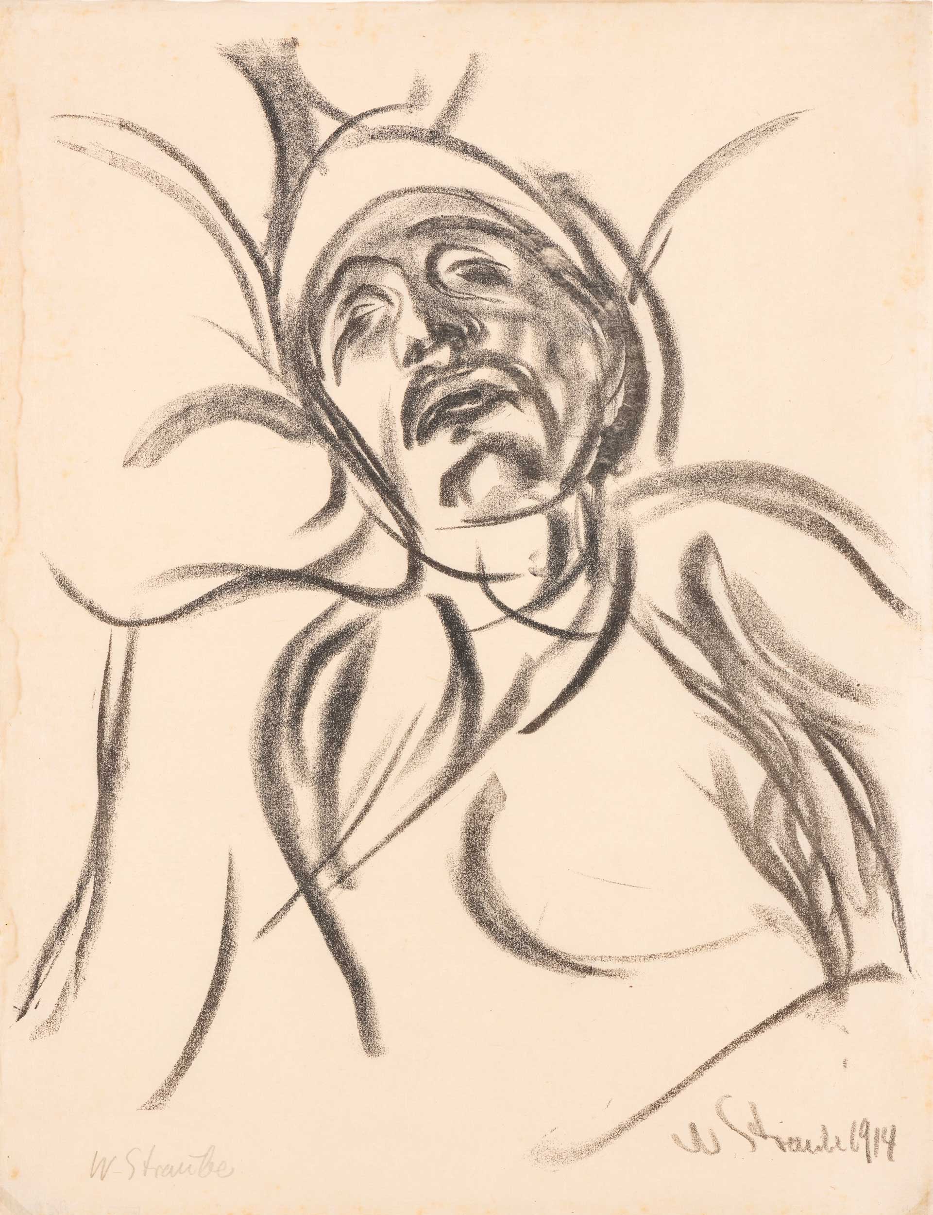 William Straube, Verwundeter, 1914