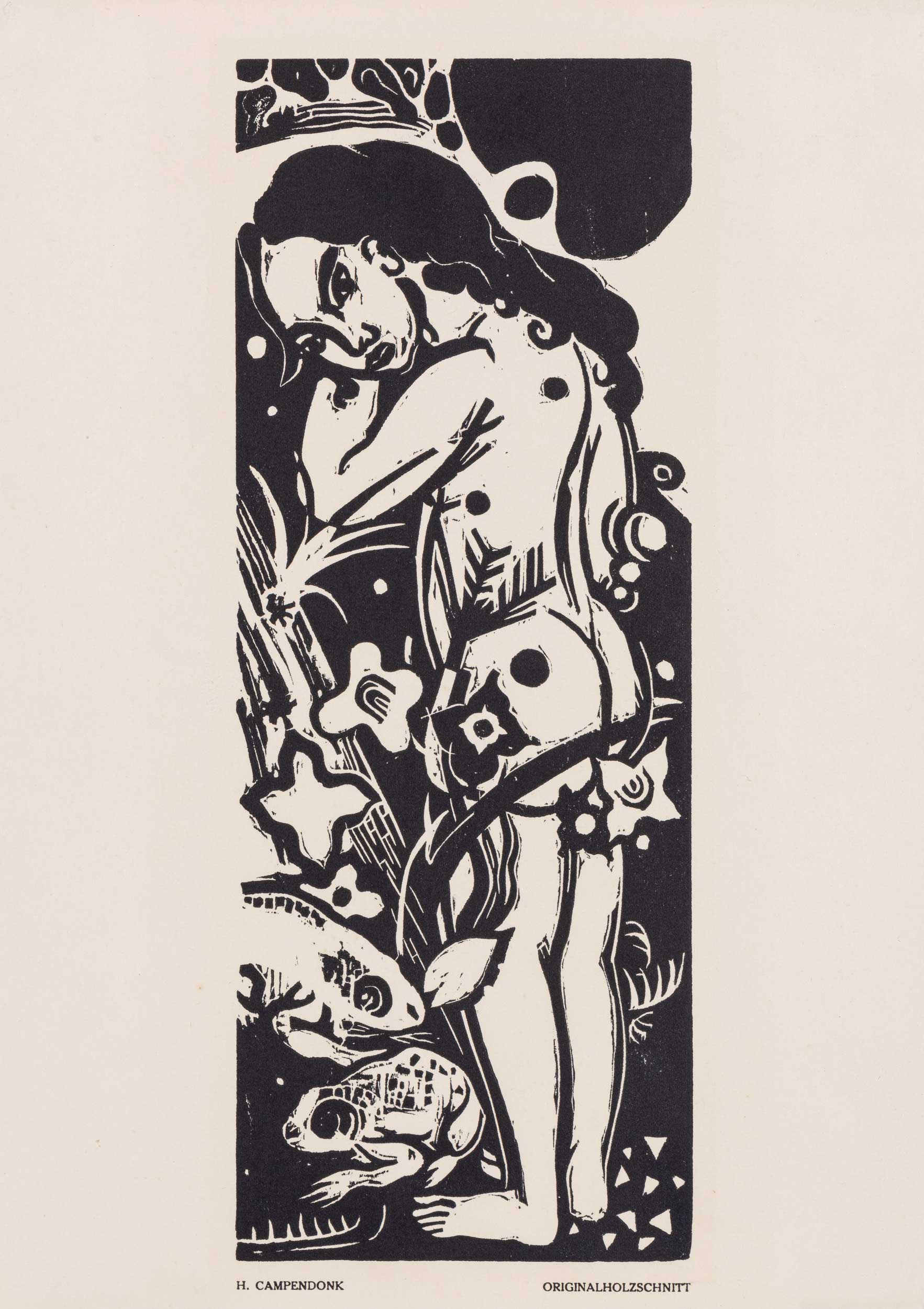 Heinrich Campendonk, Mädchen mit Fröschen, 1917